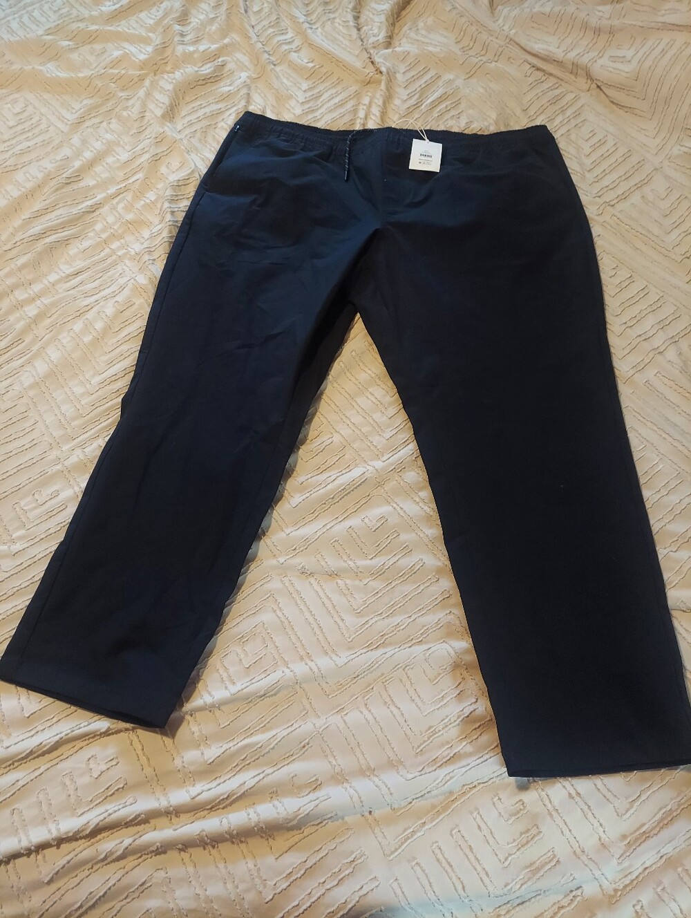 Free Assembly Men's 3XL Commuter Pant Black Soot NWT Elastic Drawstring